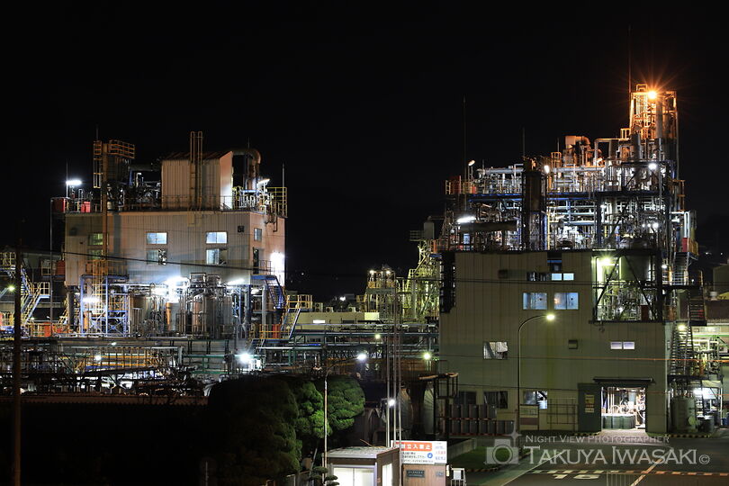 イハラニッケイ化学工業前の工場夜景スポット写真（5）