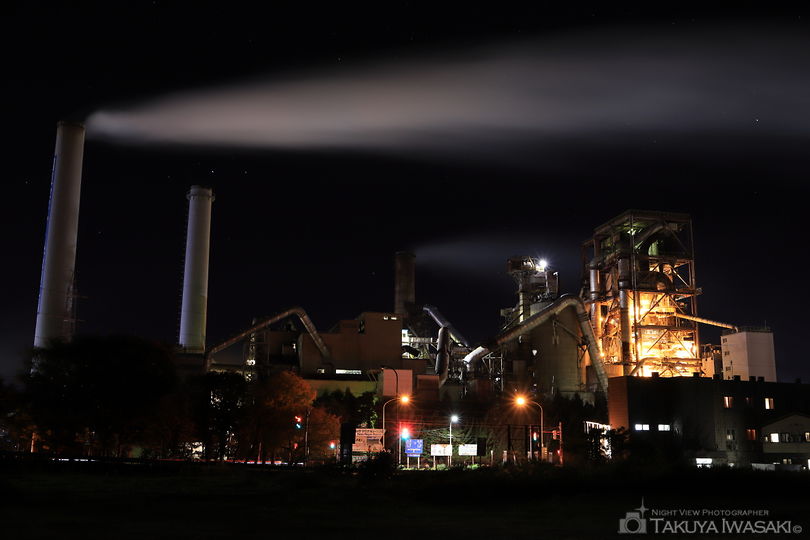 上刈の工場夜景スポット写真（1）