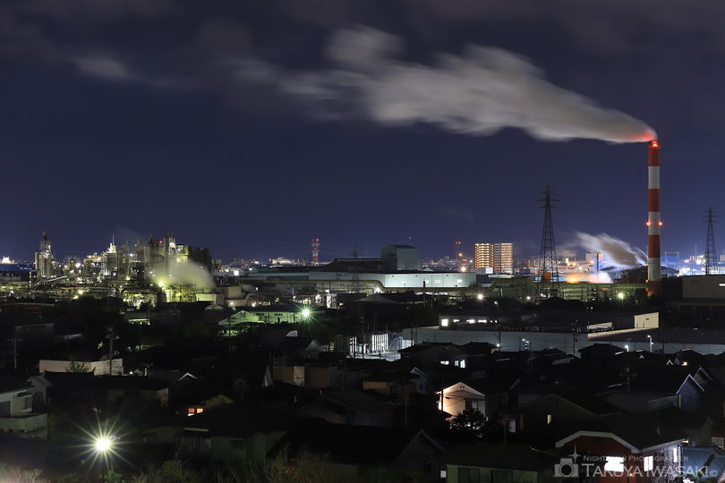 大山台公園の工場夜景スポット写真（2）