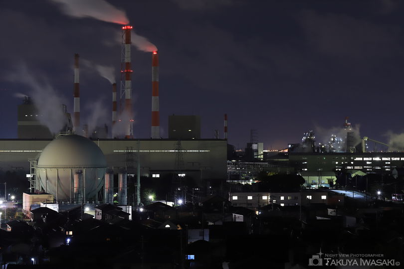 大山台公園の工場夜景スポット写真（3）