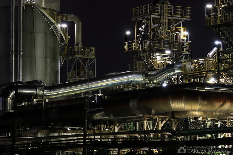 大山ポンプ場（フレスポ赤道）の工場夜景スポット写真（2）