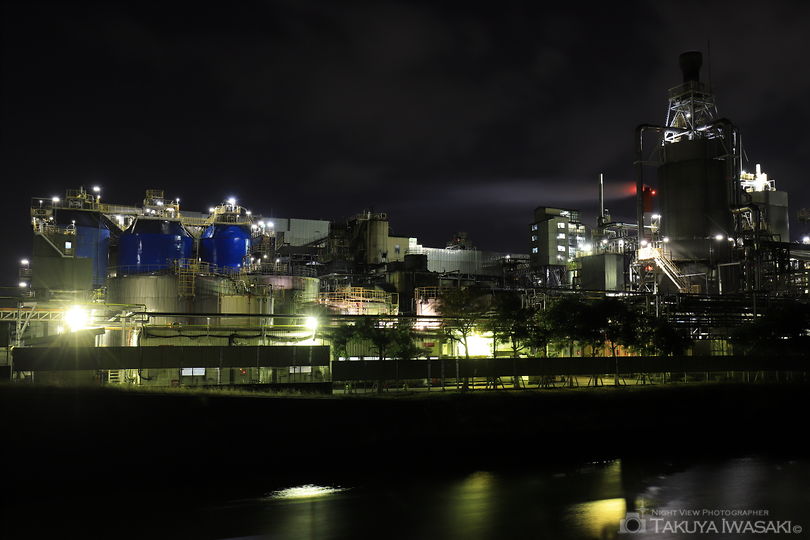 大山ポンプ場（フレスポ赤道）の工場夜景スポット写真（3）