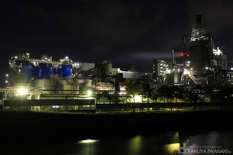 大山ポンプ場（フレスポ赤道）の工場夜景スポット写真（3）class=