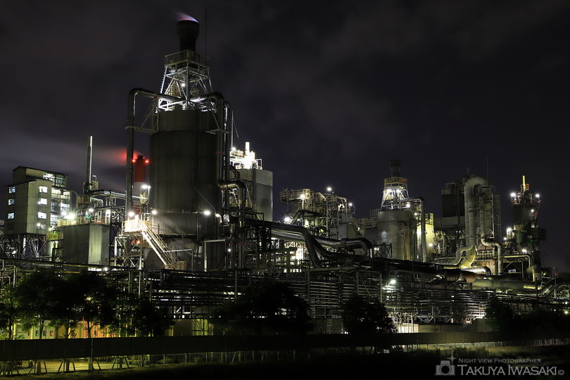 大山ポンプ場（フレスポ赤道）の工場夜景スポット写真（4）