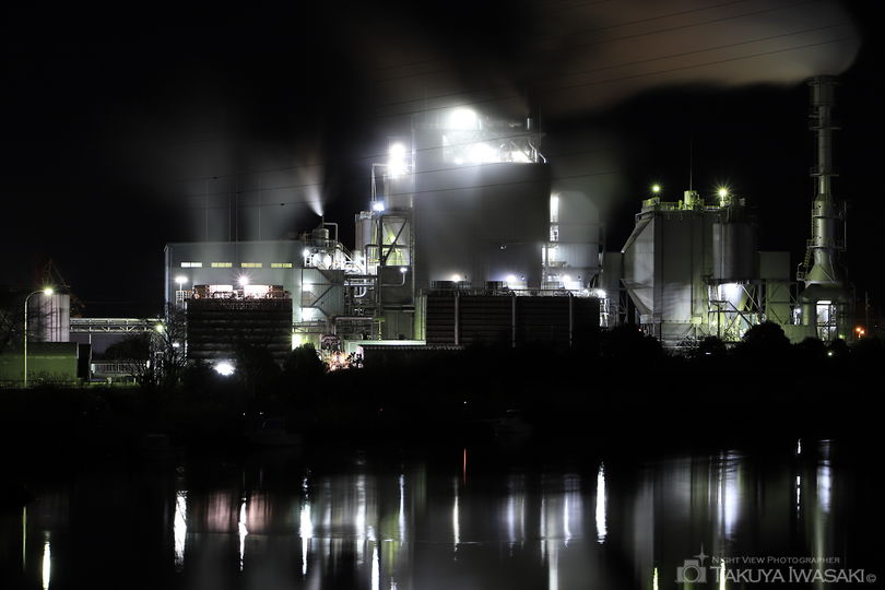 玉川橋の工場夜景スポット写真（1）