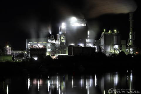玉川橋の工場夜景スポット写真（1）class=