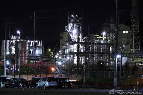 県道48号　磯部駅付近の工場夜景スポット写真（3）class=