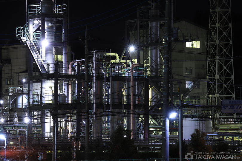 県道48号　磯部駅付近の工場夜景スポット写真（4）