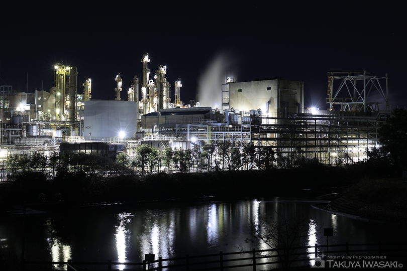 宮島の工場夜景スポット写真（1）