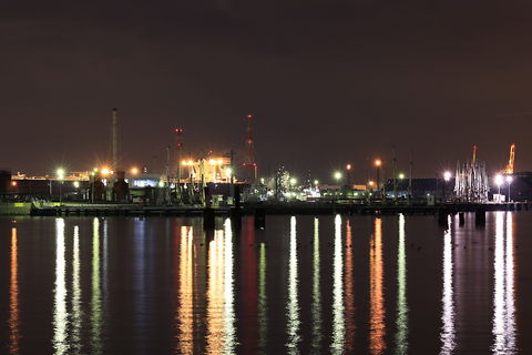 新磯子町の工場夜景スポット写真（3）class=