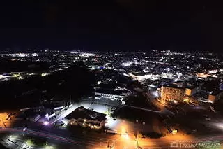 秋田ポートタワー・セリオン（道の駅「あきた港」）の夜景
