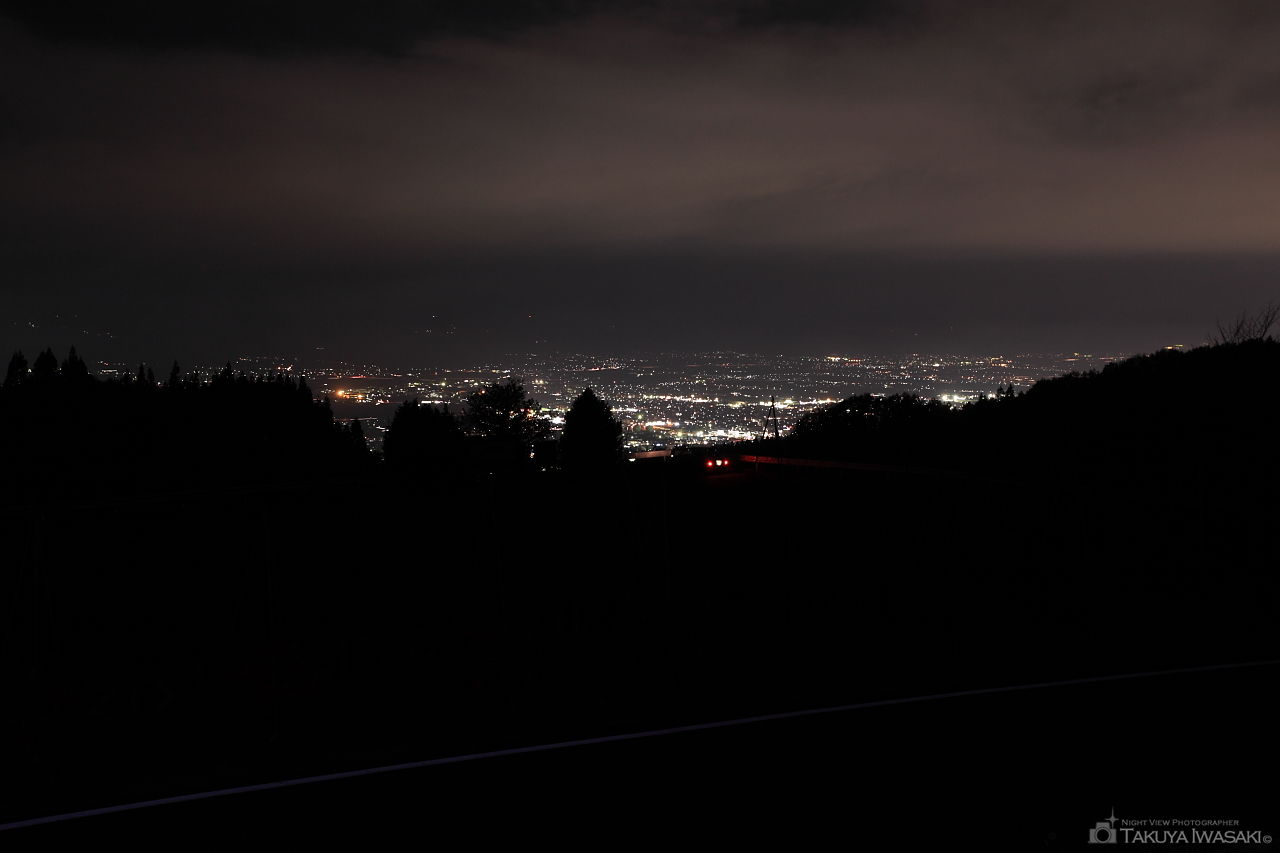西蔵王公園 南駐車場の夜景スポット写真（1）