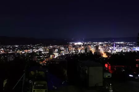 信夫山 第一展望台の夜景