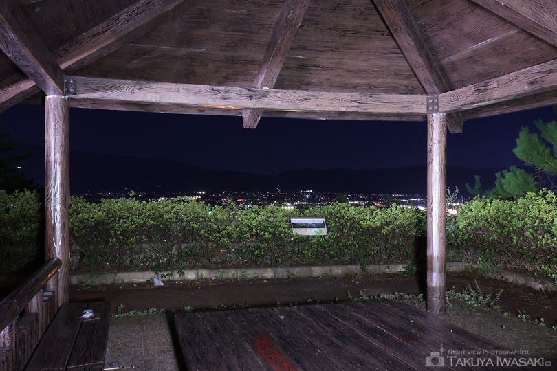 信夫山 第三展望デッキの夜景スポット写真（3）