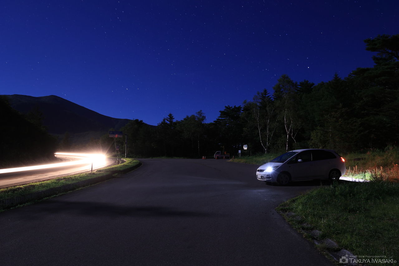 土湯バイパス 額取展望台の夜景スポット写真（2）