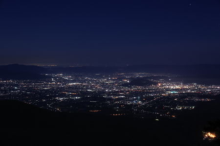 信夫山を中心とした夜景