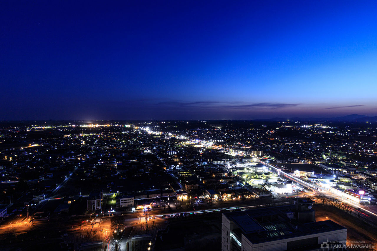 茨城県庁 展望ロビーの夜景スポット写真（3）