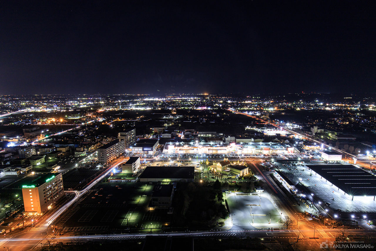 茨城県庁 展望ロビーの夜景スポット写真（5）