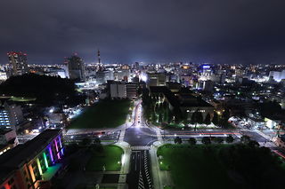 栃木県庁 展望ロビーの夜景スポット写真（1）class=