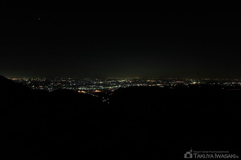 太平山 謙信平展望台の夜景スポット写真（1）