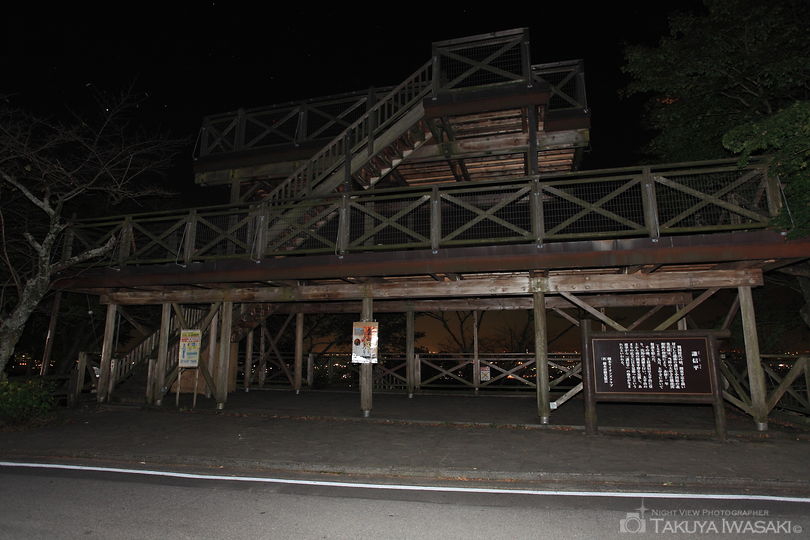 太平山 謙信平展望台の夜景スポット写真（5）
