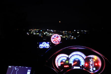 車内から夜景を観賞