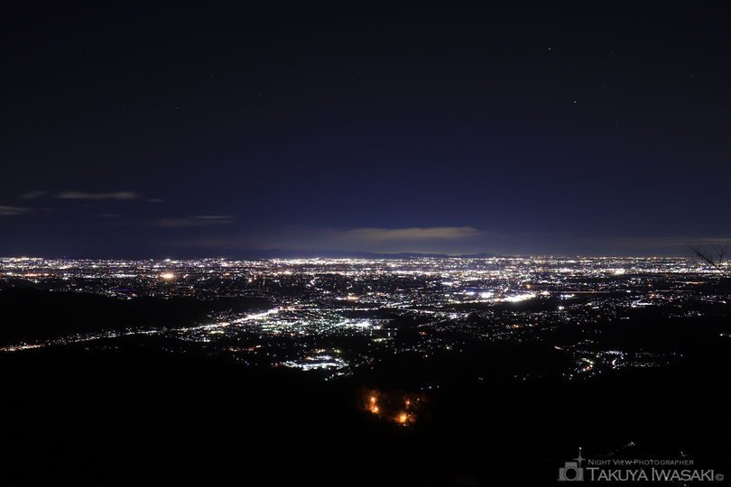 登谷山の夜景スポット写真（1）