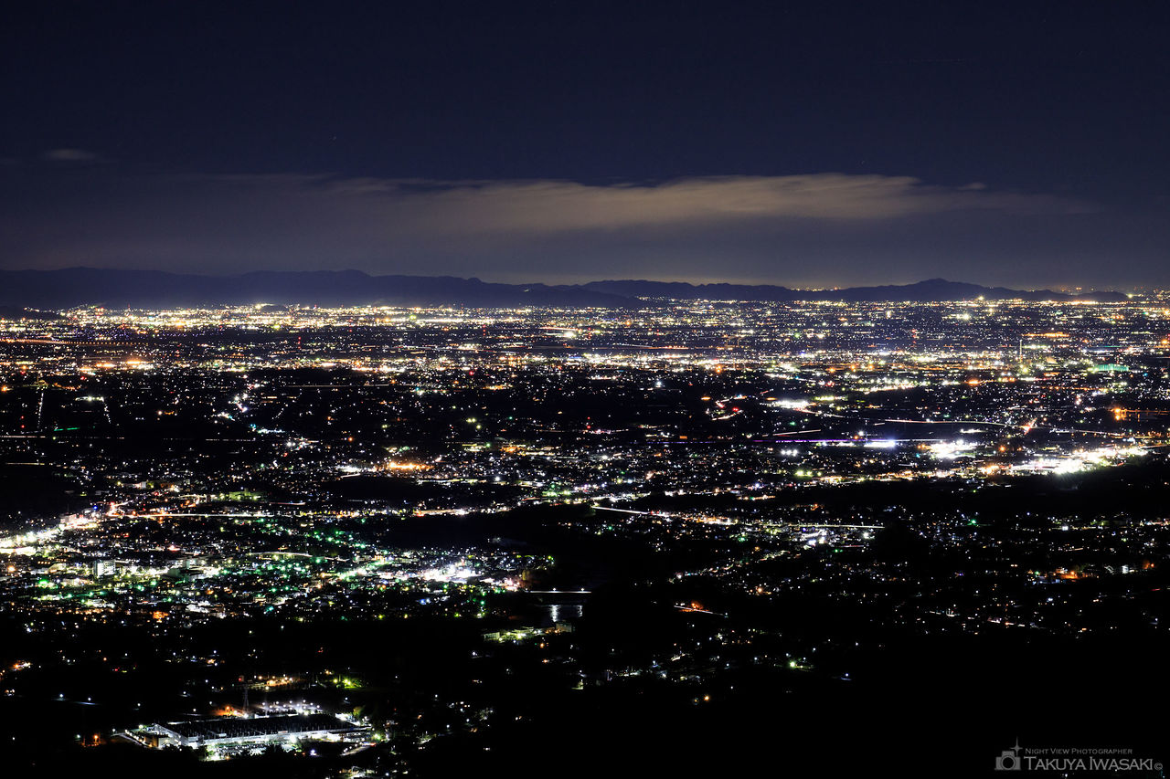 深谷市方面の夜景