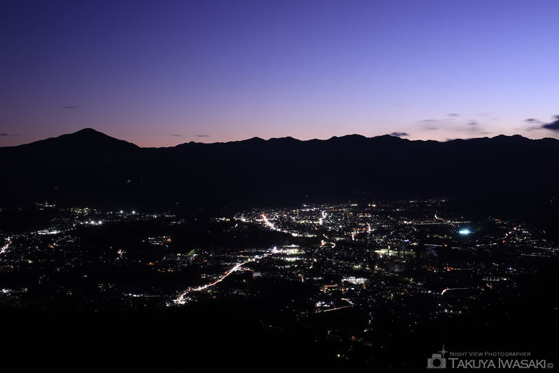 美の山公園の夜景スポット写真（1）