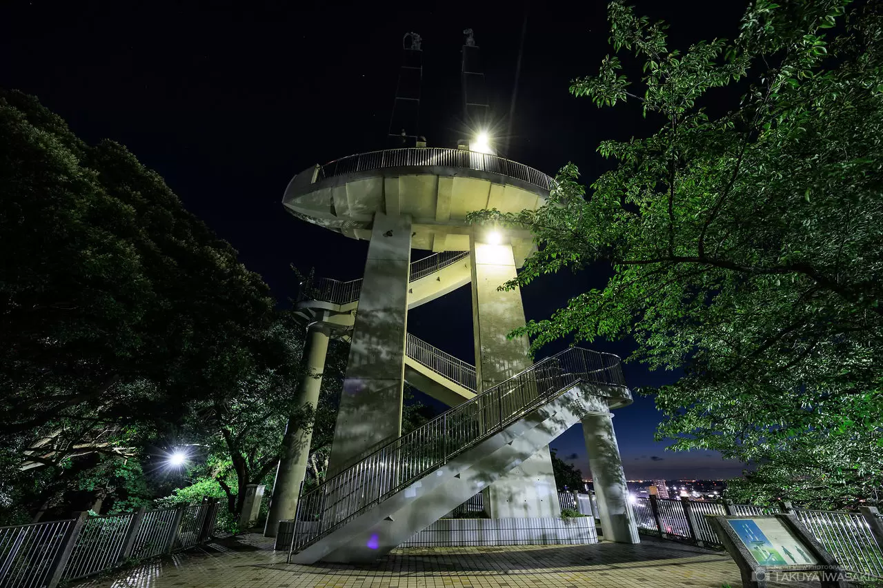 きみさらずタワー・太田山公園の夜景（千葉県木更津市）