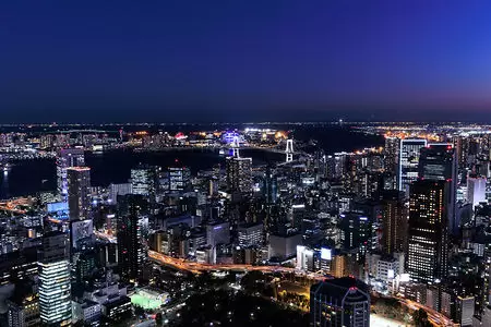 特大上下2枚仕様】東京タワーを一望 夜景 パノラマX版×上下2枚-