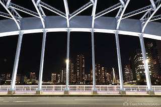 永代橋 北側歩道の夜景スポット写真（4）class=
