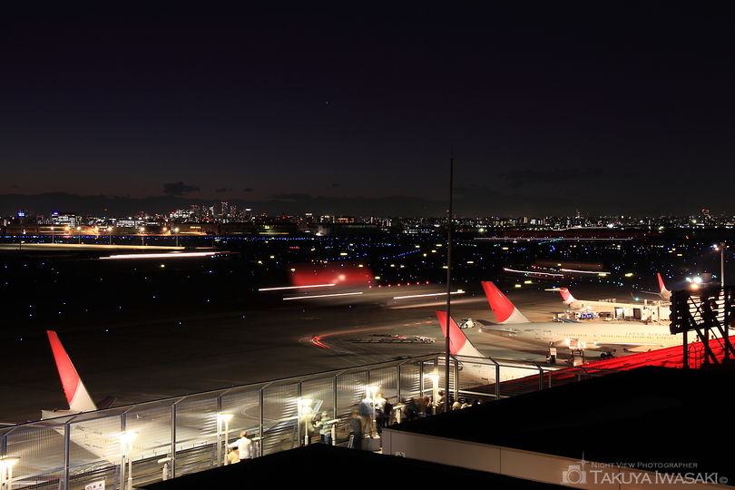 羽田空港 第1旅客ターミナル 展望デッキの夜景スポット写真（4）