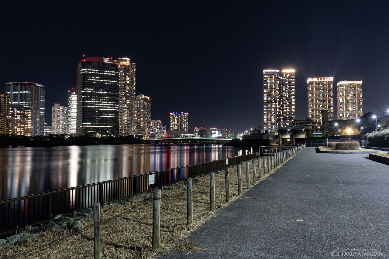 石川島公園　相生橋付近の夜景スポット写真（1）