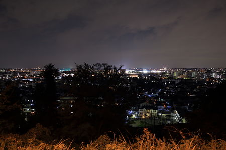 矢野口・南多摩方面の夜景を望む