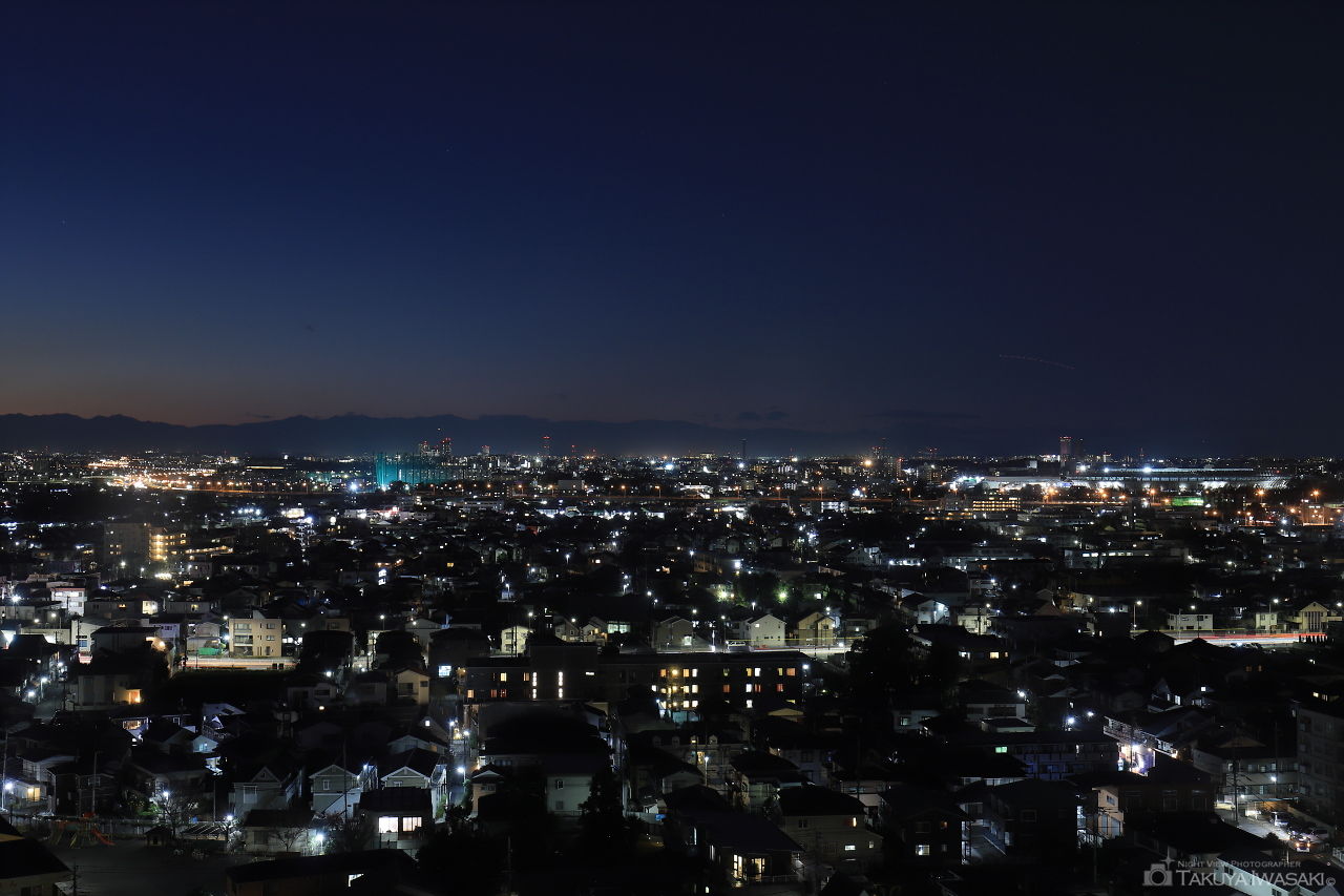 府中方面の夜景を望む