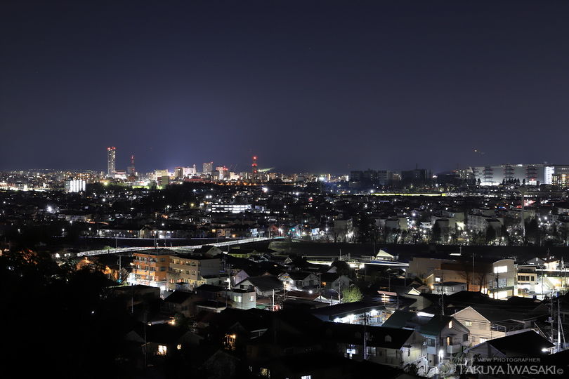 おくやま公園の夜景スポット写真（1）