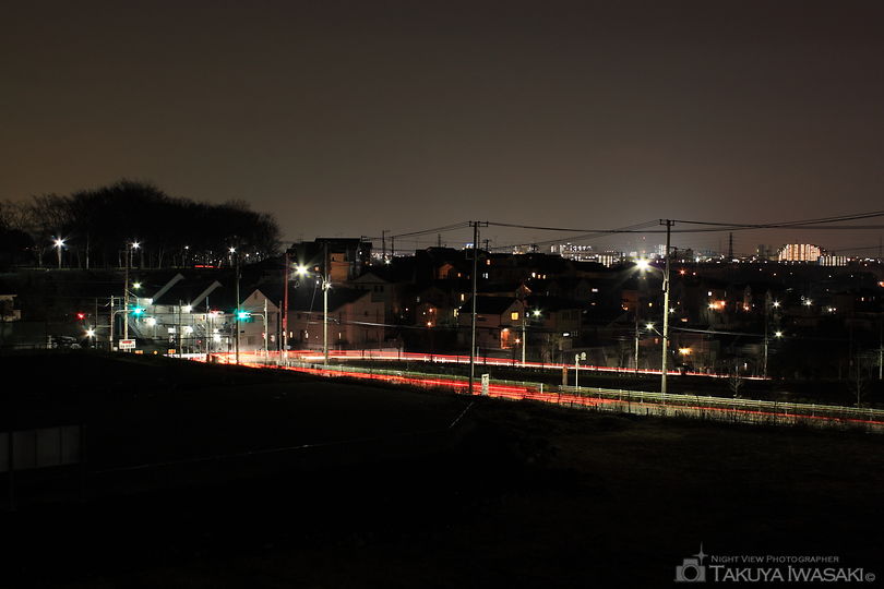 尾根緑道の夜景スポット写真（1）