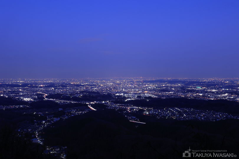八王子城跡の夜景スポット写真（1）