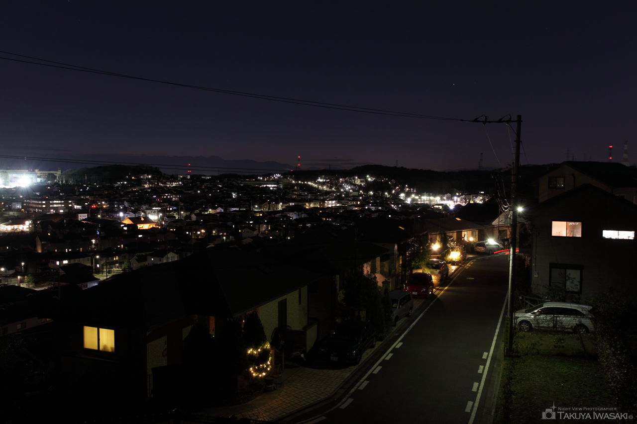 鶴川台尾根緑地（西側）の夜景スポット写真（3）