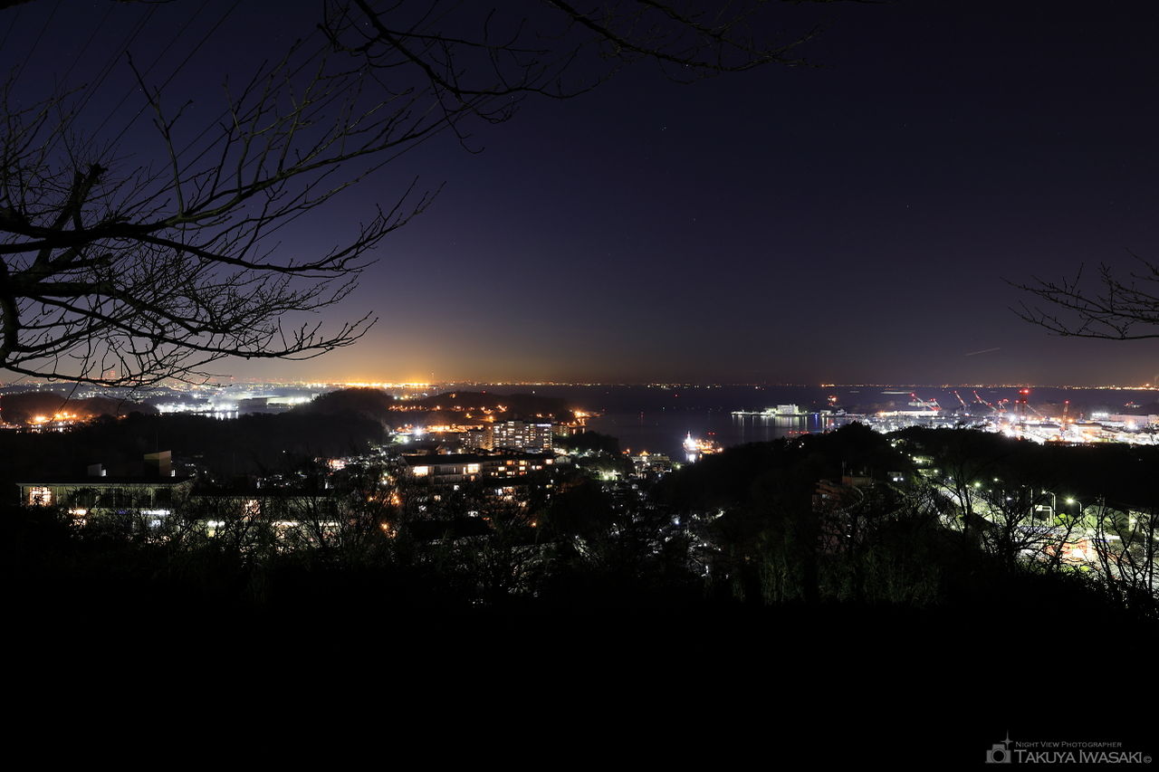 塚山公園 港が見える丘の夜景スポット写真（1）