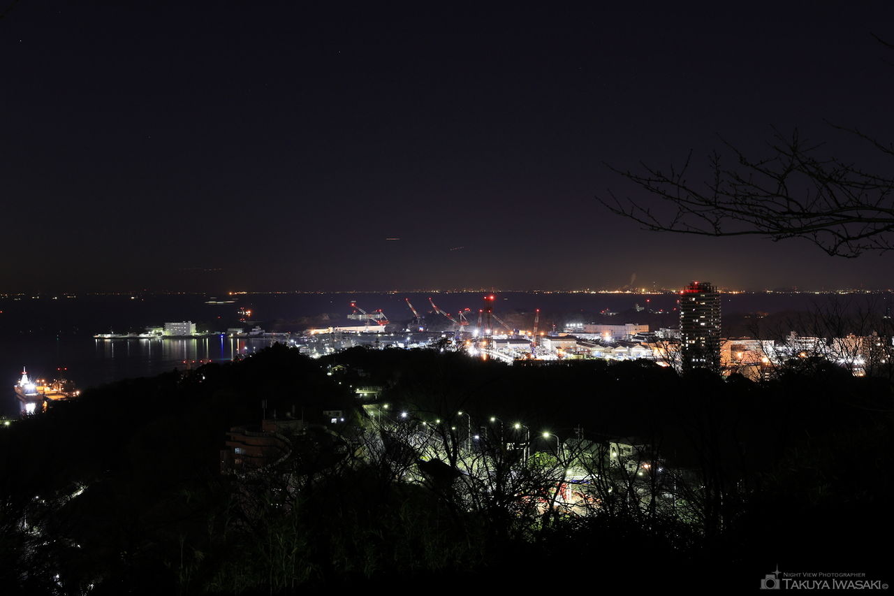 塚山公園 港が見える丘の夜景スポット写真（3）