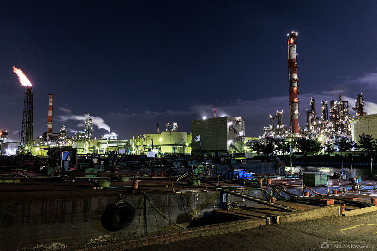水江運河前の夜景スポット写真（1）