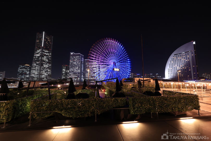 横浜ワールドポーターズ ルーフガーデンの夜景スポット写真（1）