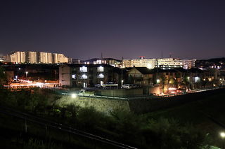 長津田の住宅街の夜景