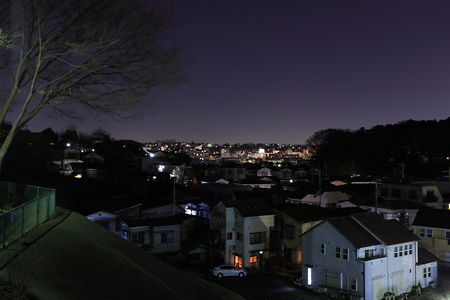 堀之内町・睦町方面の夜景を眺める