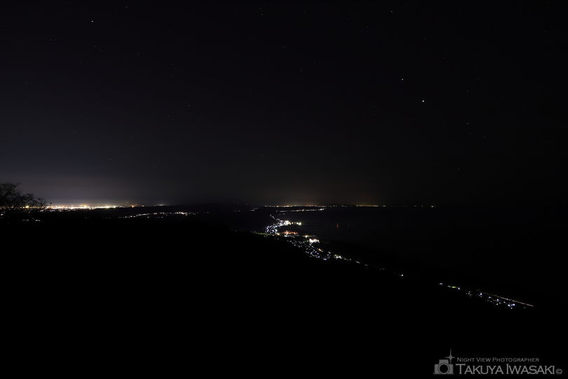 弥彦山 日本海側の夜景スポット写真（1）