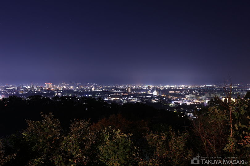 呉羽山公園 展望台の夜景スポット写真（1）