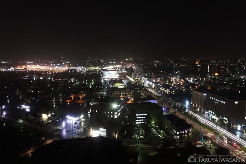 石川県庁 展望ロビーの夜景スポット写真（1）