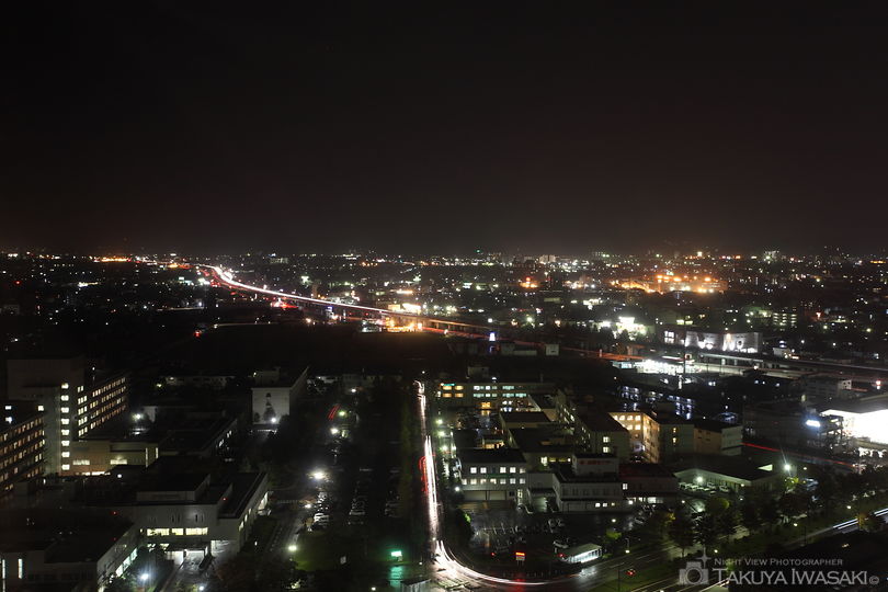 石川県庁 展望ロビーの夜景スポット写真（3）